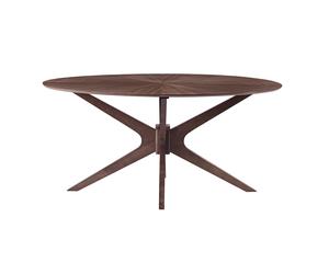Table à manger design ovale noyer L160 cm DIELLI