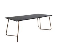 Venture Home - Table de repas en MDF et acier Pippi noir et cuivré Noir et cuivré