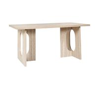 HOME DECO FACTORY - HD7741 - Table à Manger Design Épuré 160X90 cm - Idéale pour Un Espace Repas Chaleureux et Fonctionnel - en Bois MDF - Couleur Blanc Beige