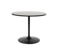 Table à manger design ronde noire D90 cm CALISTA