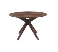 Table à manger design ronde noyer D120 cm DIELLI
