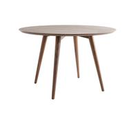 Table à manger design ronde noyer D120 cm LIVIA