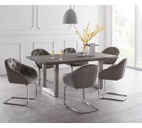Table-à-manger Edge 180x90 XL acacia platine acier inoxydable large Live-Edge