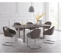 Table-à-manger Edge 200x100 XL acacia platine acier inoxydable large Live-Edge