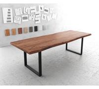 Table-à-manger Edge 260x100 XL Acacia marron métal métal Live-Edge