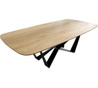 Table à manger Edge Boot 240x120 cm Céramique Laminam® Sabbia Eichefarbig