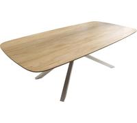 Table à manger Edge Boot 240x120 cm Céramique Laminam® Sabbia Eichefarbig