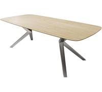 Table à manger Edge Boot 260x120 cm Céramique Laminam® Sabbia Eichefarbig