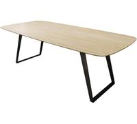 Table à manger Edge Boot 260x120 cm Céramique Laminam® Sabbia Eichefarbig