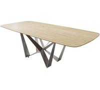 Table à manger Edge Boot 260x120 cm Céramique Laminam® Sabbia Eichefarbig
