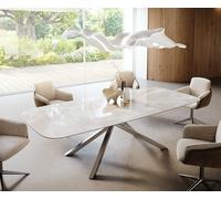 DeLife Table à Manger Edge Boot 270x120 cm Céramique Iris FMG Onice Grigio