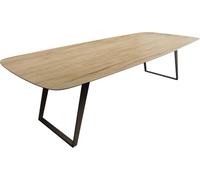 Table à manger Edge Boot 300x120 cm Céramique Laminam® Sabbia Eichefarbig