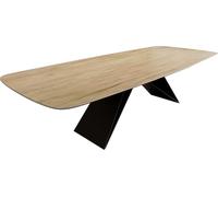 Table à manger Edge Boot 300x120 cm Céramique Laminam® Sabbia Eichefarbig