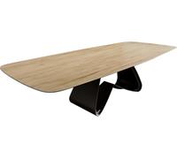 Table à manger Edge Boot 300x120 cm Céramique Laminam® Sabbia Eichefarbig