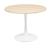 Atmosphera Table à manger Elias blanc D102 x 76 cm