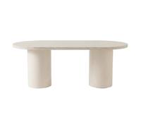 Table à Manger Effet Travertin ""Narvik"" 200cm Beige