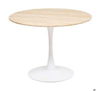 Table à manger ""Elias"" blanc D102x76cm - Atmosphera createur d'interieur