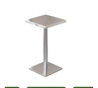 Table À Manger En Acier Inoxydable Avec Chaises, Ensemble Complet De Restaurant, Hôtel, Ensemble Complet De Table Basse Personnalisée, Combinaison De Chaises Transparentes, 15,7 Pouces (Carré Sans Ch