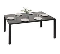 Mendler Table à Manger en Aluminium HWC-N40 140x80cm Anthracite