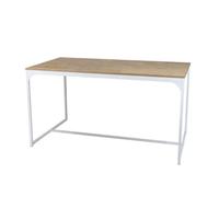 Table à manger en bois et métal ""La Casa Blanca"" - 6 couverts - Blanc - L 150 x H 75 x P 80 cm