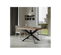 Table à manger en bois extensible moderne 90x130-234cm Volantis Noix