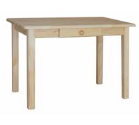 Table à manger en bois massif avec tiroir - table de cuisine / table à...