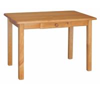Table à manger en bois massif avec tiroir - table de cuisine / table à...