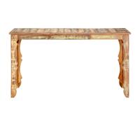 Table À Manger en Bois Massif Recyclé 140 x 70 x 76 cm | Bois vieilli authentique, style rétro, montage simple, grain naturel unique, essence variée