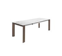 Table à manger en porcelaine et noyer 1095C, 180/235 x 90 x 75 cm. -