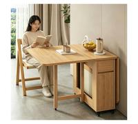 Table A Manger, Ensemble De Table À Manger avec roulettes Verrouillables Et Rangement Tables De Cuisine Pliante Extensible avec des Tiroirs Et des Étagères Ouvertes pour Une Cuisine