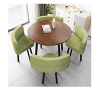Table à manger et chaise combinaison moderne minimaliste café table et chaise ensemble maison jardin balcon créatif 90 cm (couleur : kaki) (vert)
