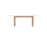 Table a manger - Extensible - 10 personnes - Chene artisan / Blanc - 160- 200 x 90 x 75 cm