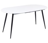 Table à Manger Extensible 120/150 x 80 cm en MDF avec Pieds en Fer Noir Staverto