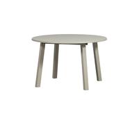 JANNE - Table de repas ronde extensible en chêne gris D 120 Gris
