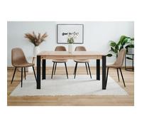 Finori Table à manger extensible TOLOSA 150–200 x 75 x 80 cm chêne noir bois G