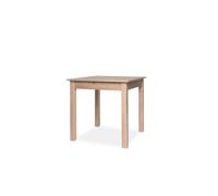 Table à manger extensible - 4-6 personnes - Carré - Style classique - COBURG - L 80-120 x l 80 x H 76,5 cm - Décor chêne