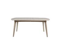 Toilinux - Table à manger extensible 6 à 8 places en MDF - Beige - Martie Beige