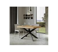 Table à manger extensible 90x130-234cm bois moderne Volantis Wood