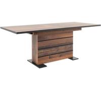 Table a manger extensible - Boisé Old Style et noir - MANHATTAN - L 160-200 x P 90 x H 75 cm