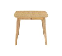 Table à manger extensible scandinave carrée placage chêne L90-130 cm LEENA