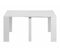 Table à manger extensible coloris Blanc - Profondeur 90 x Hauteur 78 x longueur 51-237 cm
