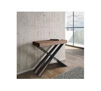 Table à manger extensible console design moderne 90x40-300cm Diago Oak