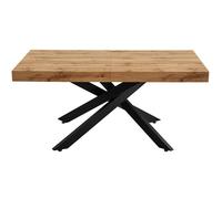 Table à manger extensible décor bois 4/8 personnes 140/220 cm - Elena