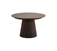 Table à manger extensible DUBLIN - Pied relief - MDF placage chêne fumé - 120/160/200/240x120cm
