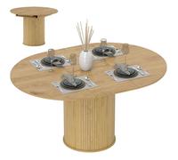 HOMCOM Table à Manger Extensible 6 à 8 per. 110-150x75 cm Bois Naturel