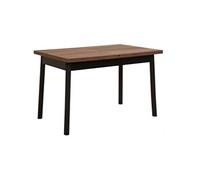 Table à manger extensible MENZZO Oliver 120-155 cm noir mat bois foncé