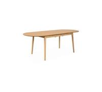 Table à manger extensible naturelle ovale Lina 6 à 8 places 160 à 210cm
