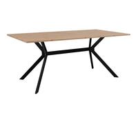 Table A Manger Extensible Onex - Décor Chene Artisan Et Noir - Jusqu'a 10 Personnes - L 180 X P 90 X H 75 Cm