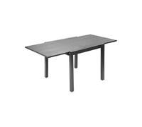 VEVOR Table à Manger Extensible pour Patio extérieur, Table de Bistro rectangulaire 80-160 cm pour 4-6 Personnes, Cadre en Aluminium et Lattes en Acier, Grand Meuble pour Jardin, terrasse, Gris foncé
