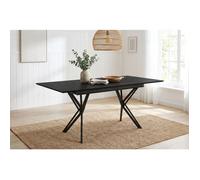 Table à Manger Extensible PULA - Ardoise & Noir - Rectangulaire - 10 personnes - 160-200 x 76 x 90 cm